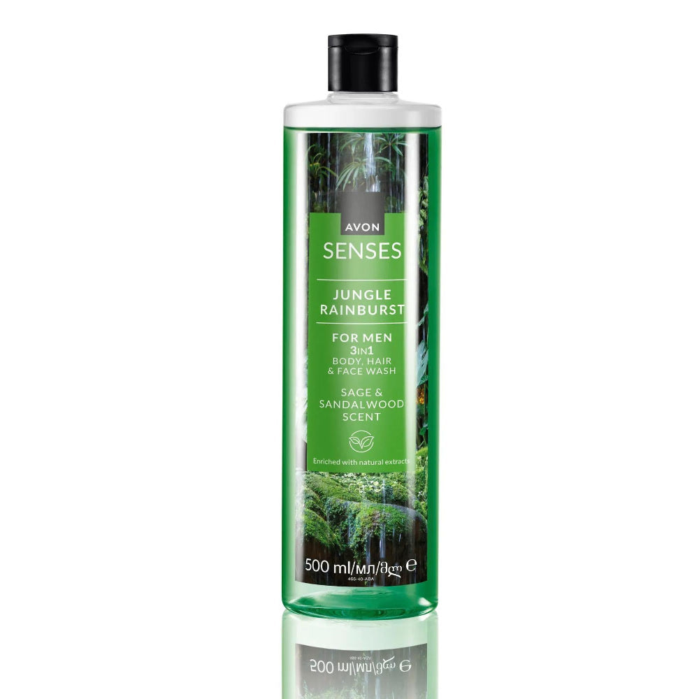 Avon - JUNGLE RAINBURST Duschgel, Shampoo & Waschgel für Ihn - 