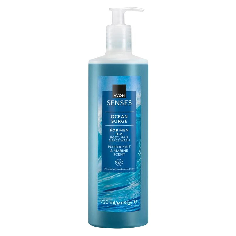 Avon - Gel de duș pentru păr, corp și față Ocean Surge pentru El - 