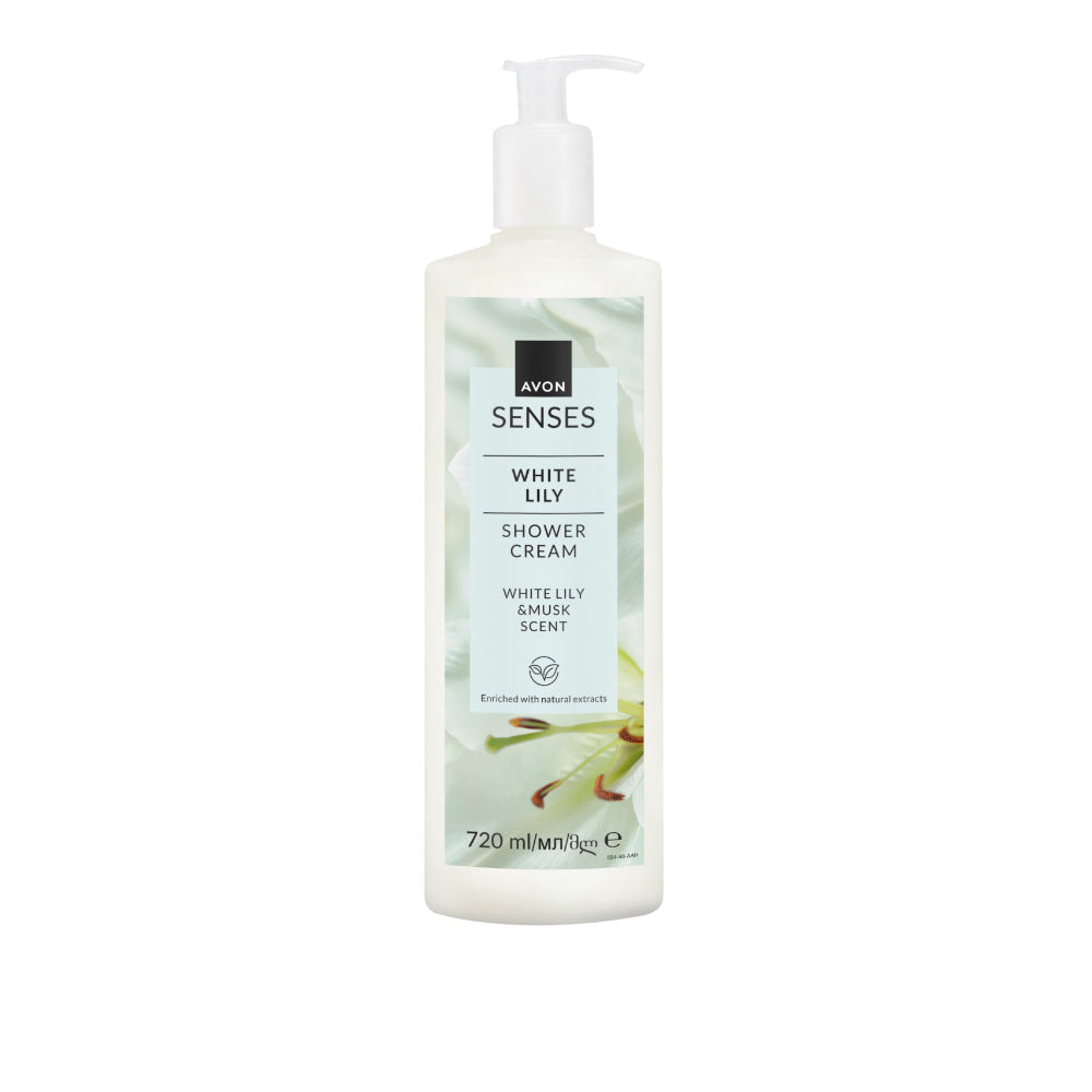 Avon - Krémový sprchový gel s vůní bílé lilie a mošusu - 