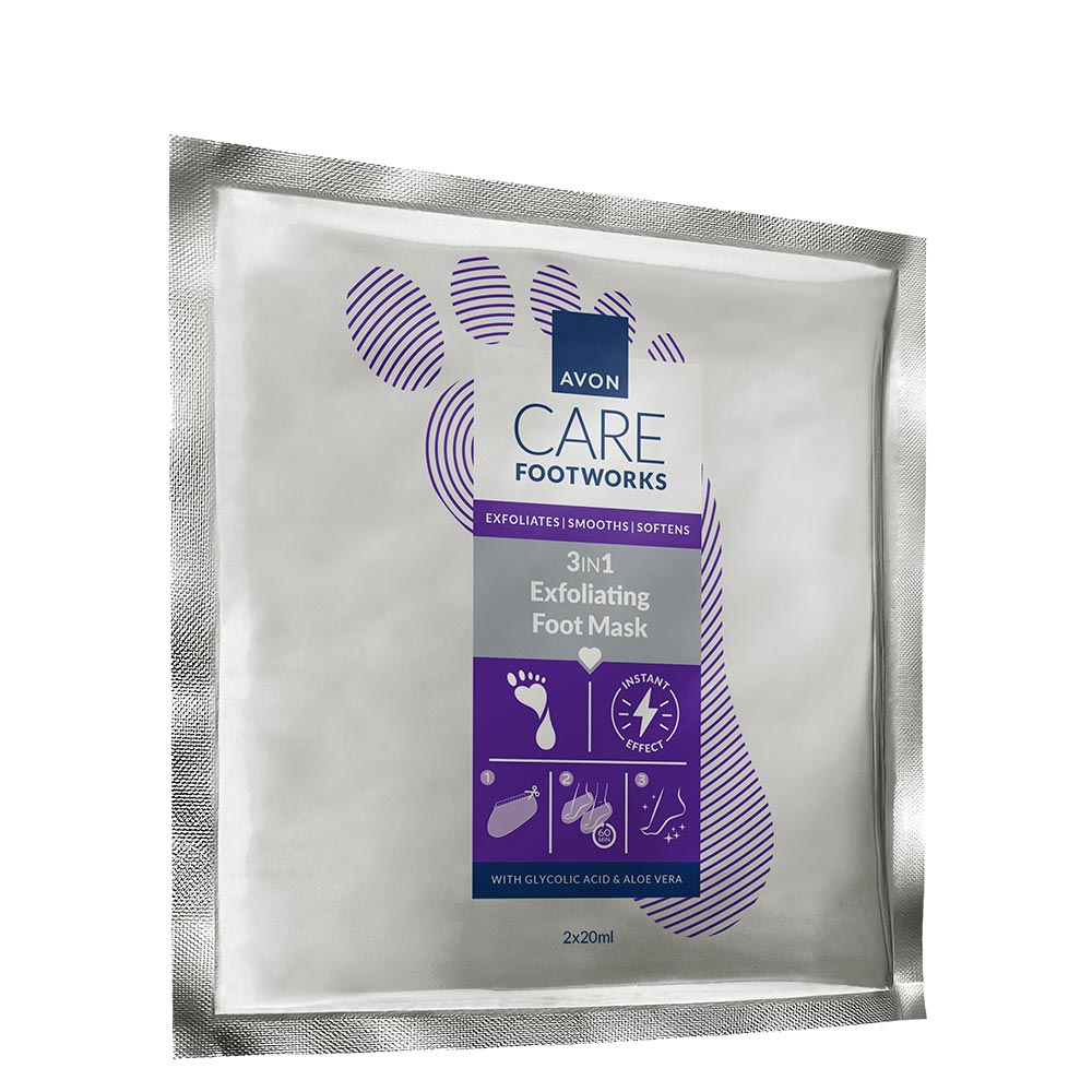 Avon - Exfolierende 3-in-1-Fußmaske - 