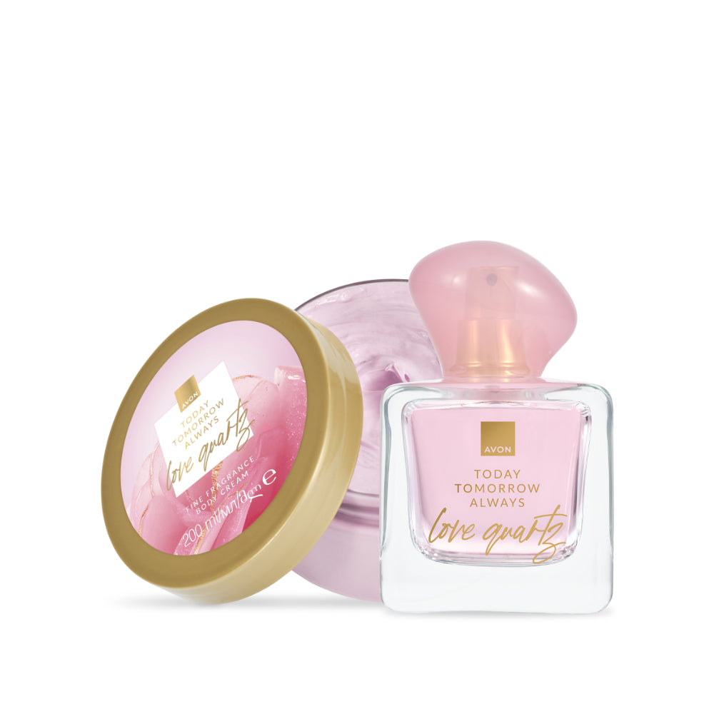 Avon - Today Tomorrow Always Love Quartz EdP + Today Tomorrow Always Love Quartz Body Cream Set - 