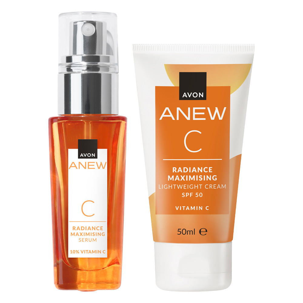 Avon - Anew Radiance Maximising Serum + Anew Radiance Maximising Lightweight Cream Set - 