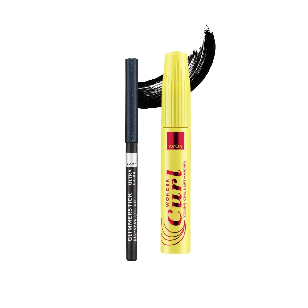 Avon - Sada řasenky a tužky na oči Blackest Black - 