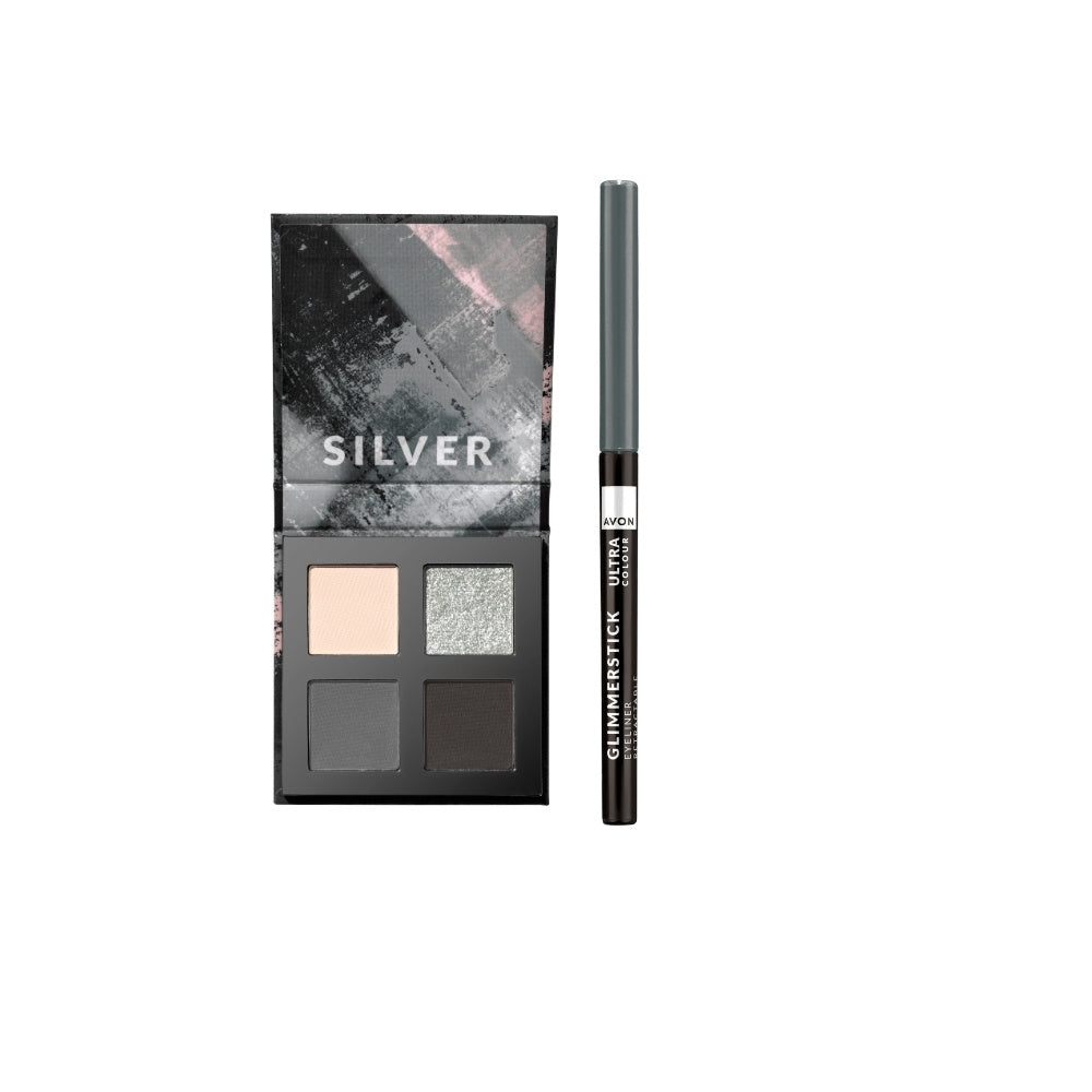 Avon - Sada paletky Silver a tužky na oči Saturn Grey - 