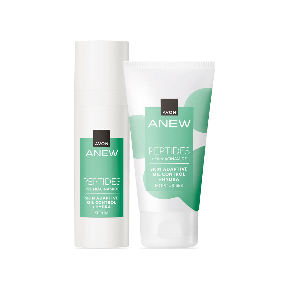 Avon - Anew Adaptive Multi-Peptides Moisturiser + Serum Set - 
