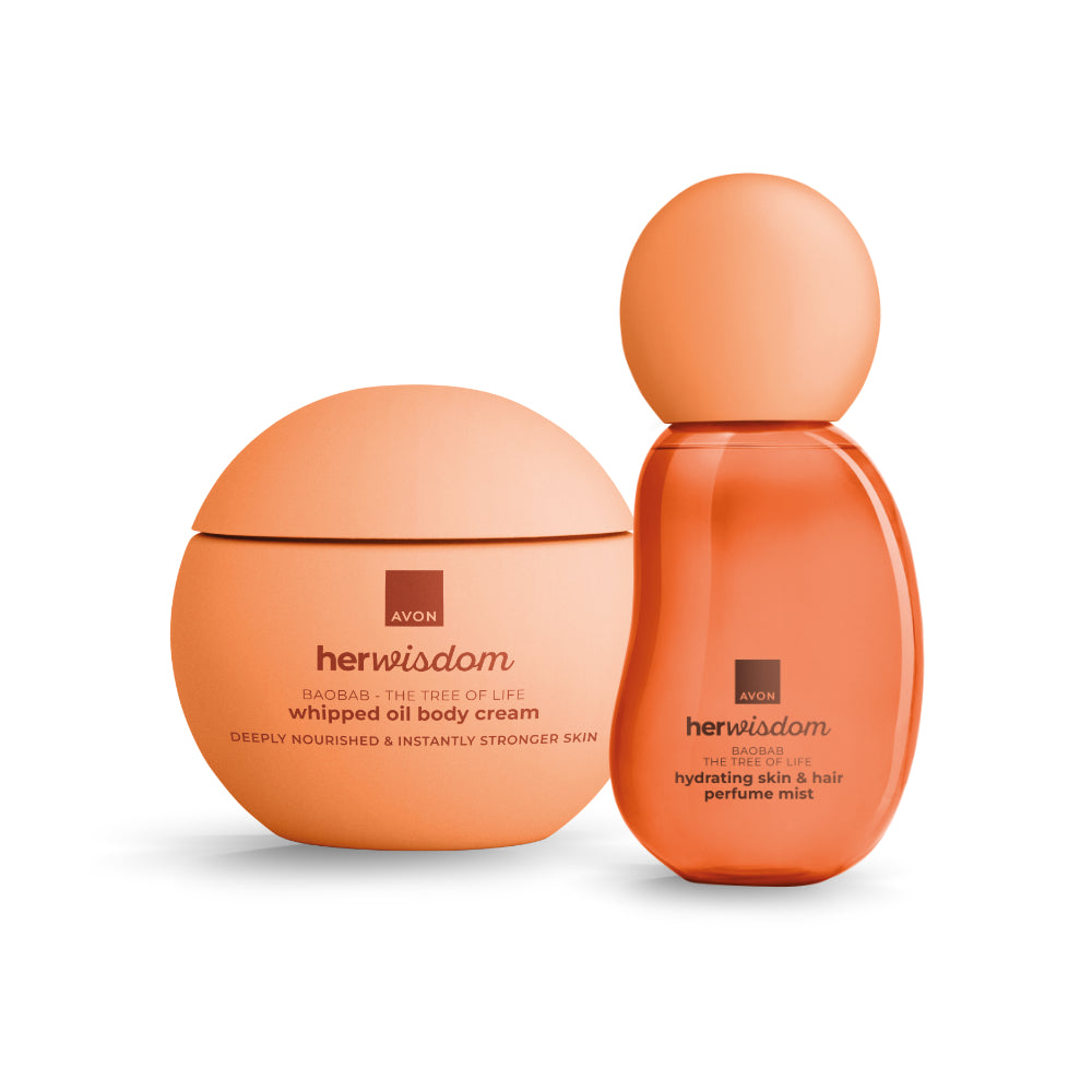 Avon - Baobab Whipped Oil Body Cream + Hydrating Skin & Hair Perfume Mist Set - 