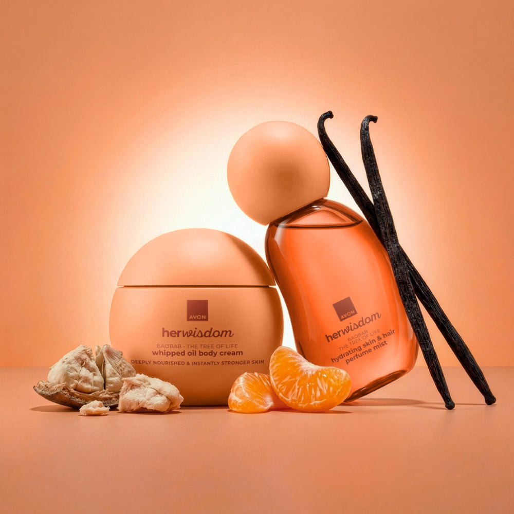 Avon - Baobab Whipped Oil Body Cream + Hydrating Skin & Hair Perfume Mist Set - 