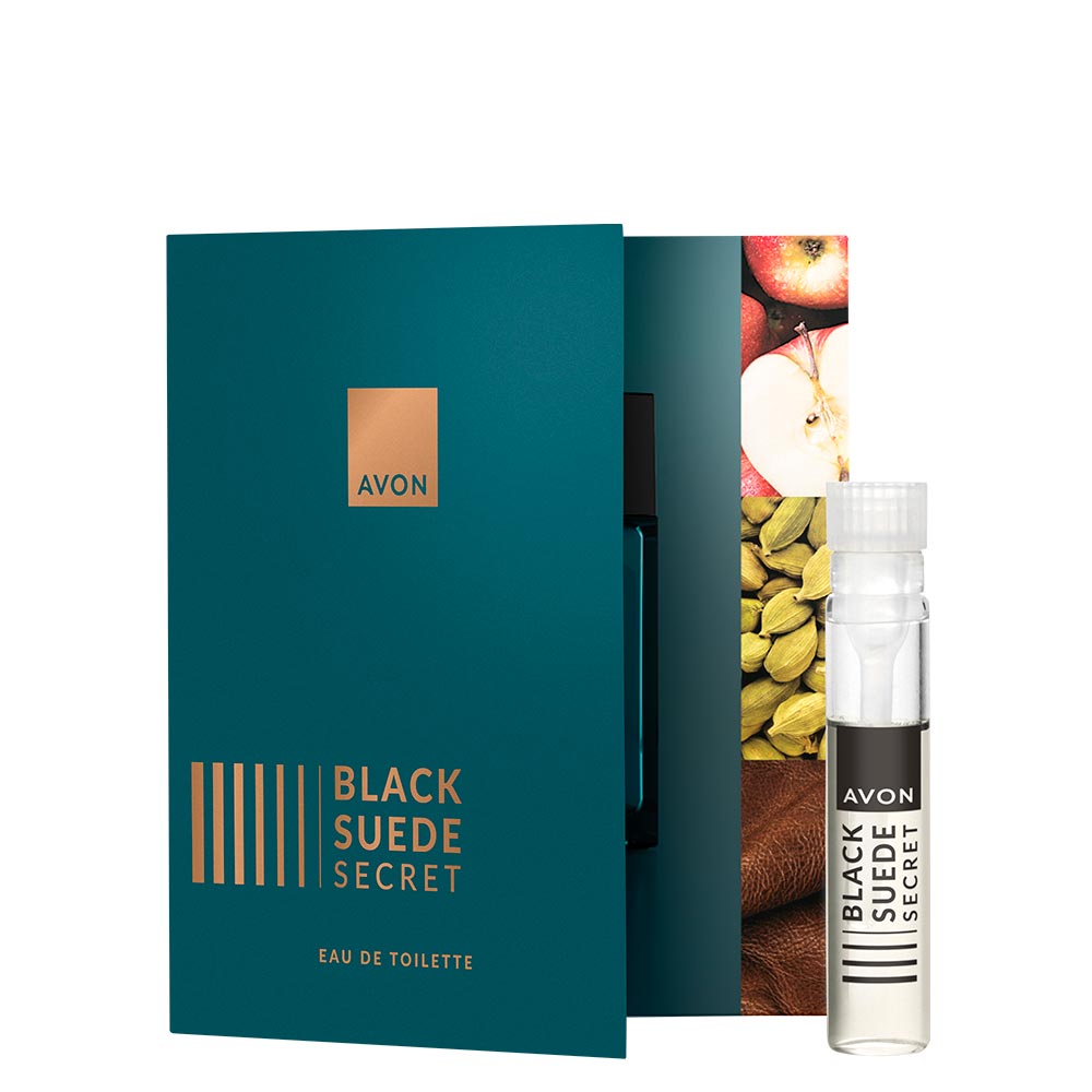 Avon - Black Suede Secret EDT - vzorek v letáku - 