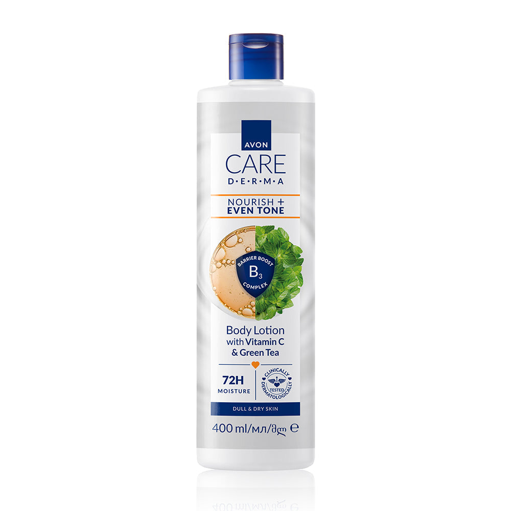 Avon - DERMA NOURISH + EVEN TONE Körperlotion mit Vitamin C & grünem Tee - 